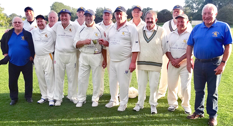 Devonâ€™s winning team after they defeated Sussex to lift the National Over-60sâ€™ Vase. Left to right: Pete Gascoigne, Dillon Attwood, Dave Hart, Pete Shephard, Andy Rose, Paul Harding, Neil Matthews, Steve Preston, Dave Amery, Neil Price, Tom Stanton, Fran Pyle, Steve Harris, Ian Western