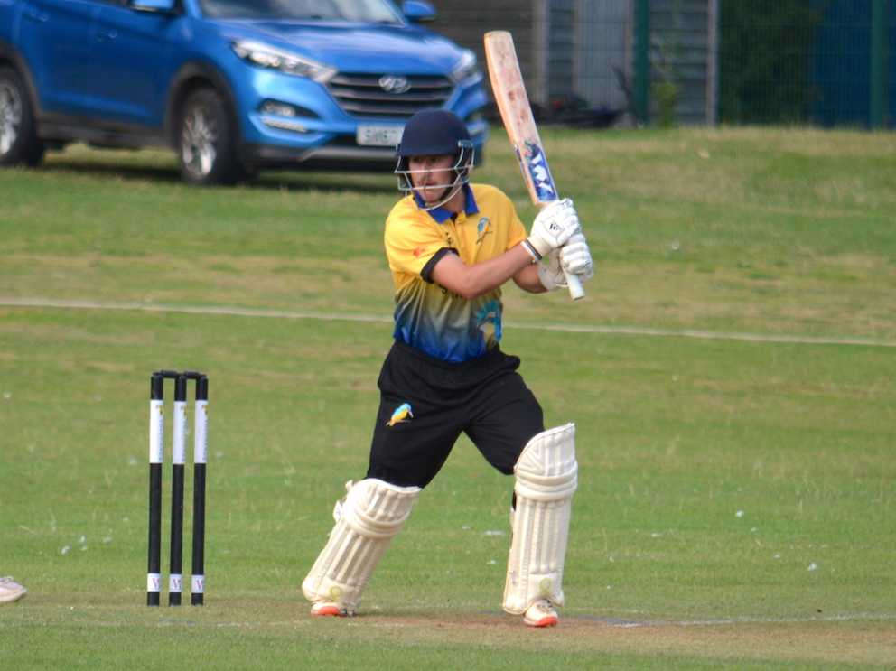 Sandford's Jack Ford batting in the final – see story above